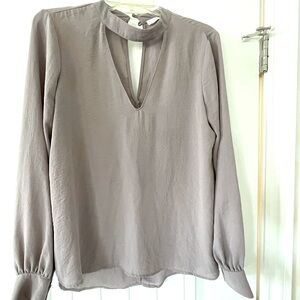 Lush Sheer Keyhole Cutout Lilac Gray Blouse Medium👚💗